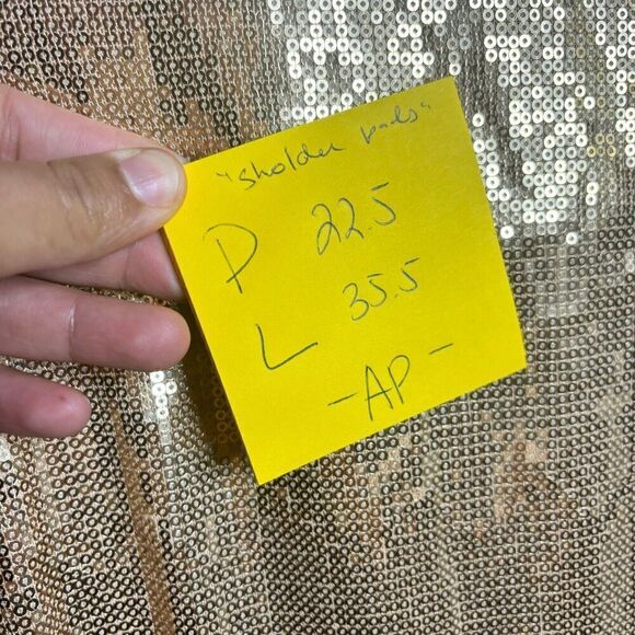 Calvin Klein Womens Sheath Dress Gold Sequined SZ 16 Sleeveless Lined Round Neck - Picture 13 of 13